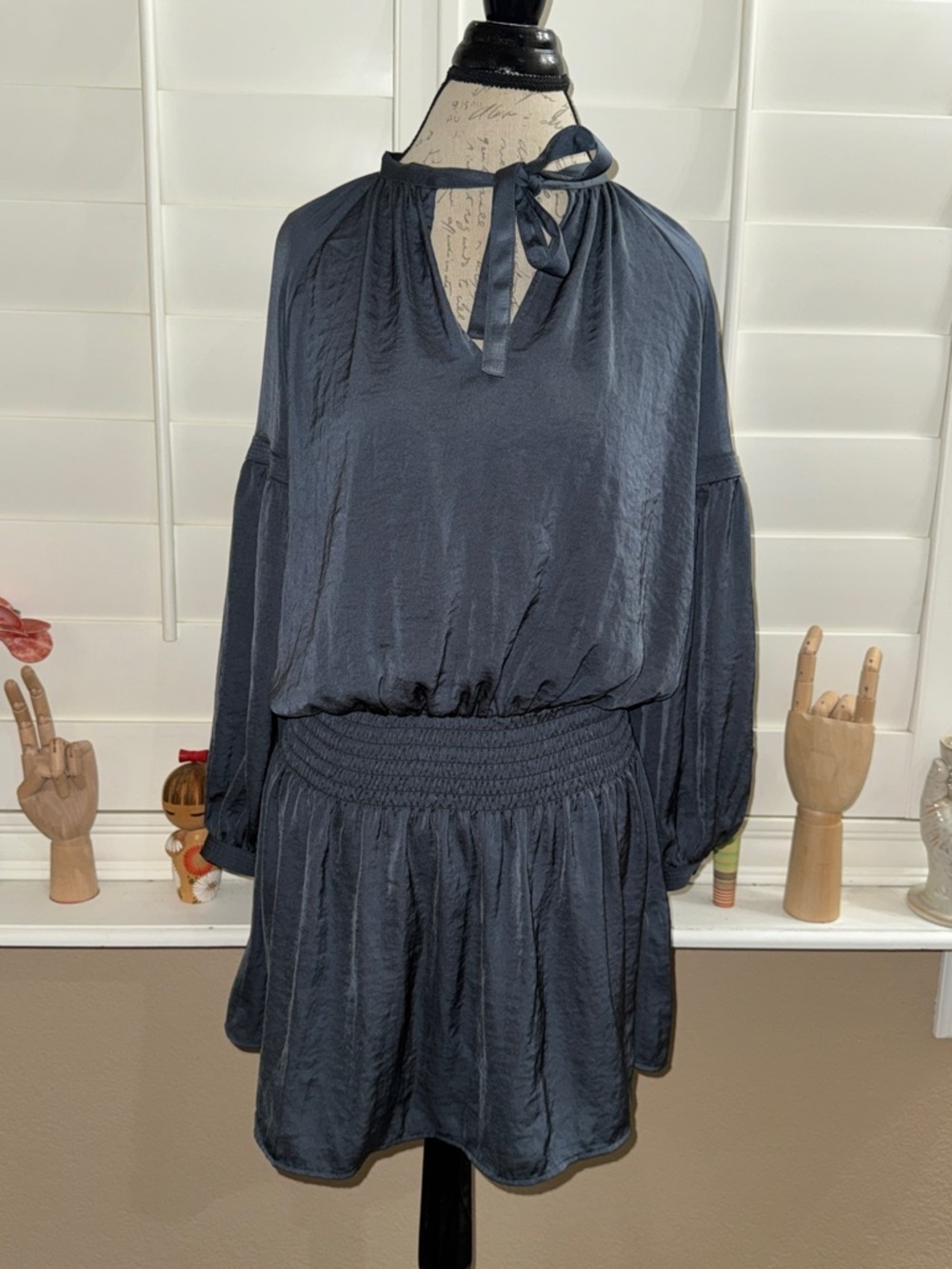 Lucky Brand Drop Waist Dress Gunmetal